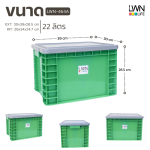ลังทึบมีฝาปิด รหัส 464-A แบรนด์ LWNLife ขนาด 30x39x26.5 cm - Image 4