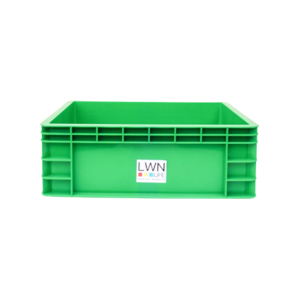 462-B Solid Plastic Document Crate without Lid, 10L LWNLife Heavy-Duty Storage Box for Documents and Spare Parts
