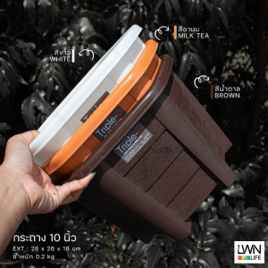 กระถางต้นไม้พลาสติก 10 นิ้ว 3 สี