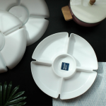 SL5505 White Plastic 5 Compartment Meal Plate [12 pieces]