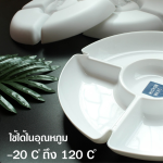 SL5505 White Plastic 5 Compartment Meal Plate [12 pieces] - Image 3