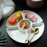SL5505 White Plastic 5 Compartment Meal Plate [12 pieces] - Image 5