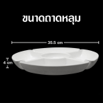 SL5505 White Plastic 5 Compartment Meal Plate [12 pieces] - Image 7