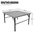 6002-4 Foldable Plastic Table [120 x 120 x 72 cm] - Image 4
