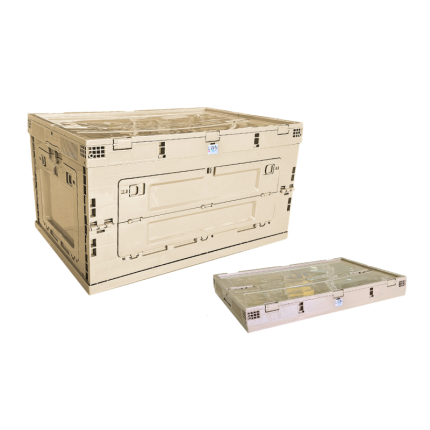LWNLife's Foldable Box with 3-sided Lids [size: 80 liters]