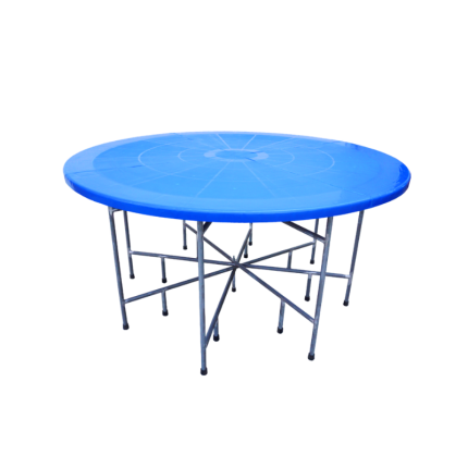 6001-2 Plastic Round Table [150 cm] with Steel Legs [70 cm]