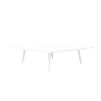 White Foldable Square Plastic Table [size: 100x100x30cm.]
