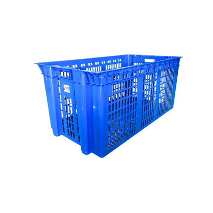 Large 208L Nest & Stack Plastic Crate (2-Way) Model 457A | Size: 56.5x99.5x45 cm
