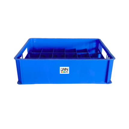 Stackable 24-Compartment Plastic Glass Rack (10 oz)