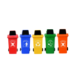 240L Trash Bin with Wheels & Custom Print
