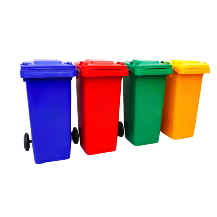 120L Trash Bin with Wheels & Custom Print