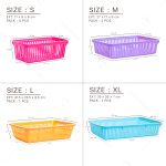Small White Plastic Basket [available sizes: S, M, XL] - Image 5