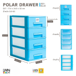 LWNLife's POLAR Small Plastic Storage Drawer [4 Tiers] - Image 5