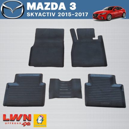 Rubber Car Floor Mat for Mazda 3 Skyactiv 2015-2017 Set