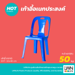 เก้าอี้พลาสติกมีพนักพิง ทำชื่อฟรี ไม่มีขั้นต่ำ A1/A3 - Image 2