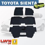 ผ้ายางปูพื้นรถเข้ารูปรุ่น Toyota Sienta 4 ชิ้น ยกชุด 3 แถว