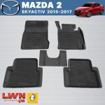 Rubber Car Floor Mat for Mazda 2 Skyactiv 2015-2017 Set