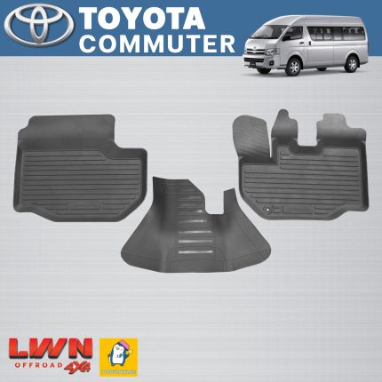 Rubber Car Floor Mat for TOYOTA Commuter Van Complete Set