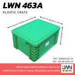 ลังทึบมีฝาปิด รหัส 463-A แบรนด์ LWNLife ขนาด 30x39x20 cm - Image 7